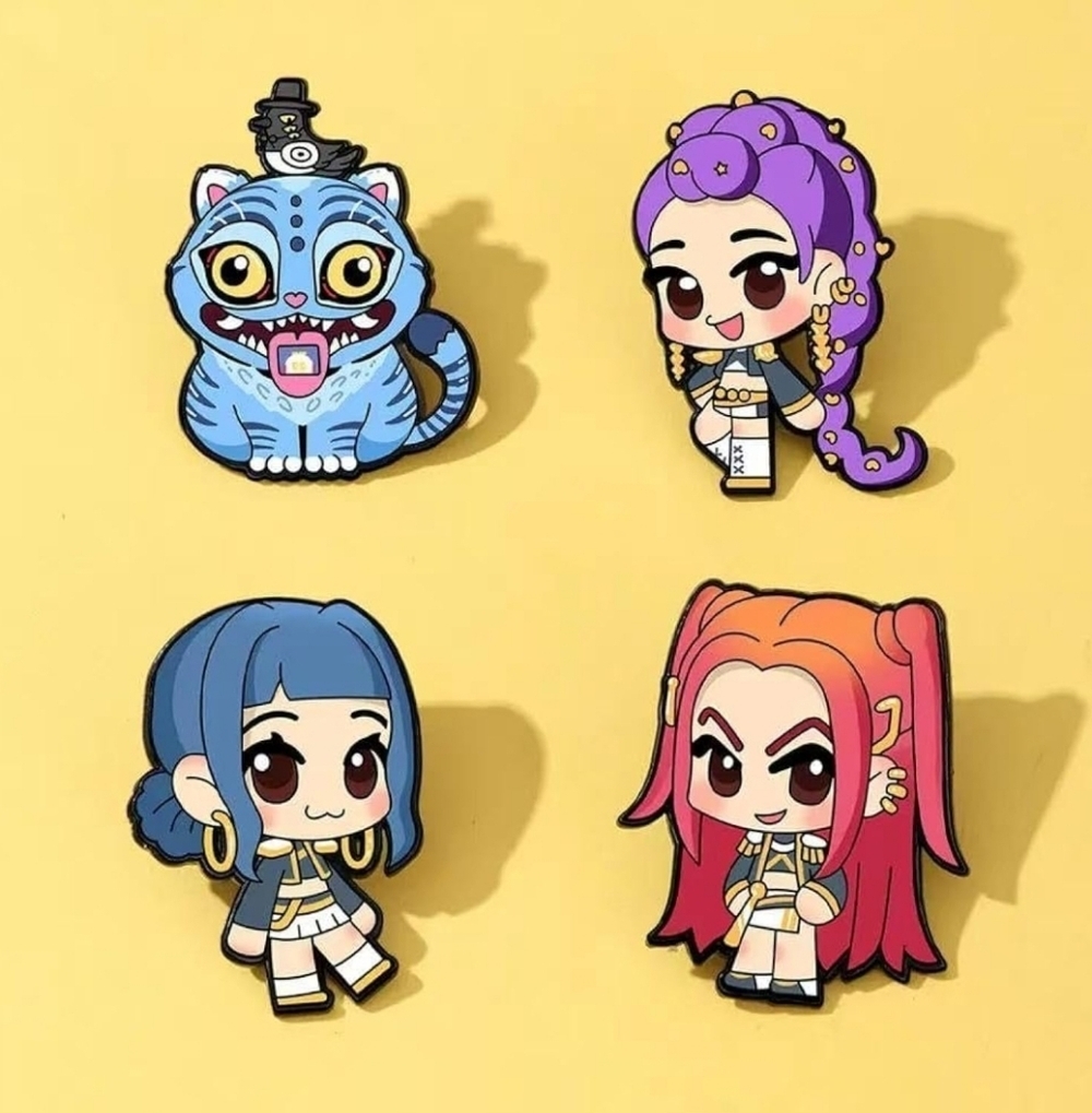 Colorful Cartoon Character Pins Set